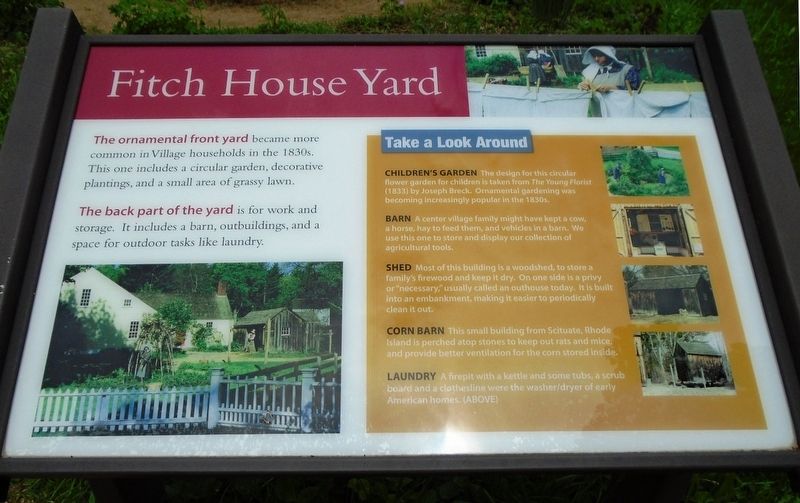 Fitch House Yard Marker. Click for full size. Fitch House Yard Marker image. Click for full size.