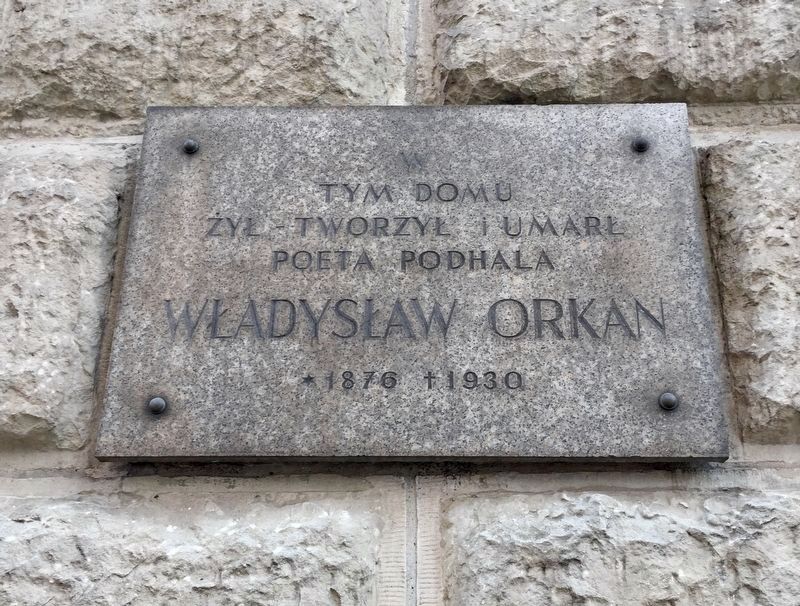 Władysław Orkan Marker. Click for full size. Władysław Orkan Marker image. Click for full size.