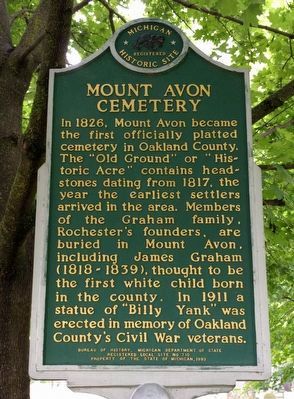Mount Avon Cemetery Marker image. Click for full size.