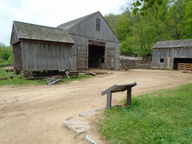 Freeman Farm Outbuildings and Marker image. Click for full size.
