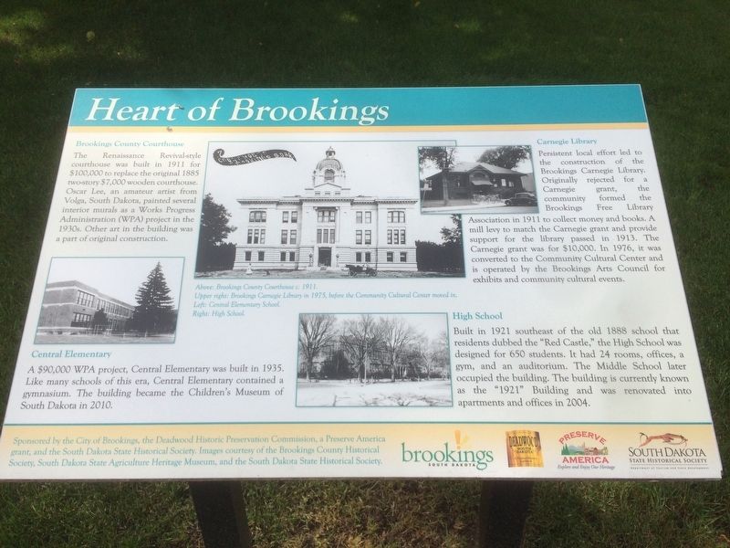 Heart of Brookings Marker. Click for full size. Heart of Brookings Marker image. Click for full size.