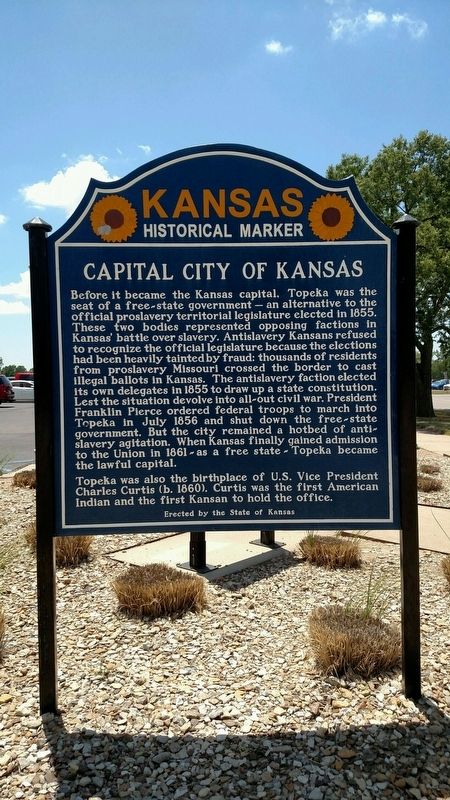 Capital City of Kansas Marker image. Click for full size.
