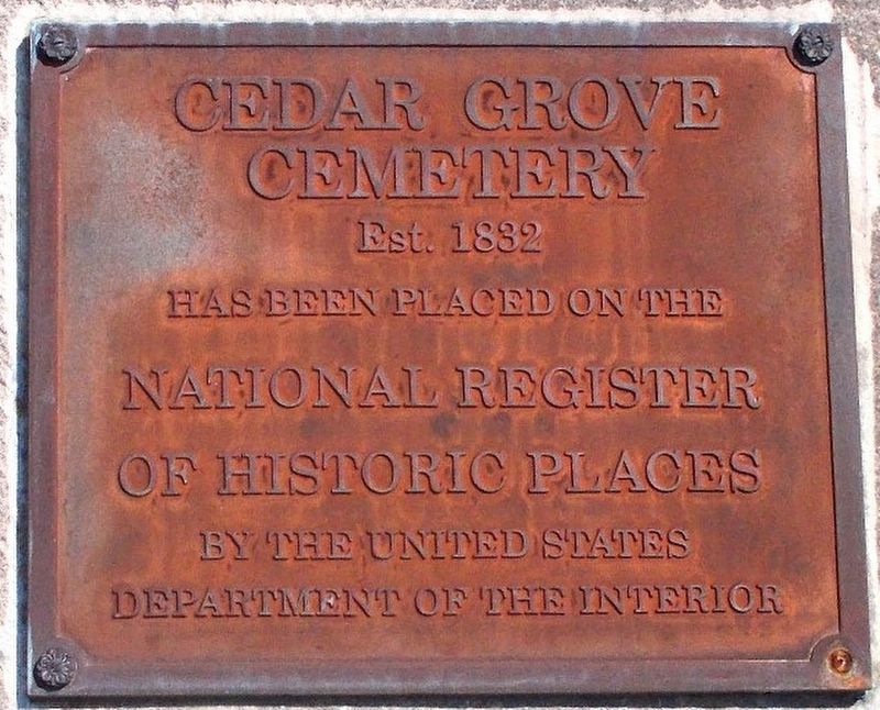 Detail of the National Register of Historic Places plaque. image. Click for full size.