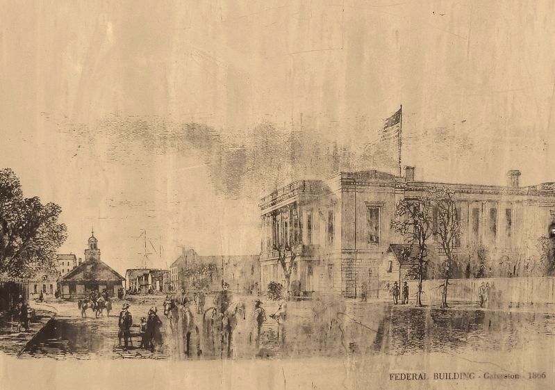 Federal Building 1857 Marker (<i>side 2: Federal Building 1866</i>) image. Click for full size.