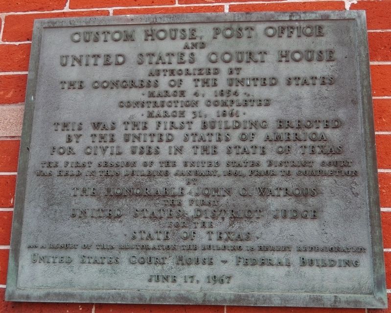 Custom House, Post Office and United States Court House Marker image. Click for full size.