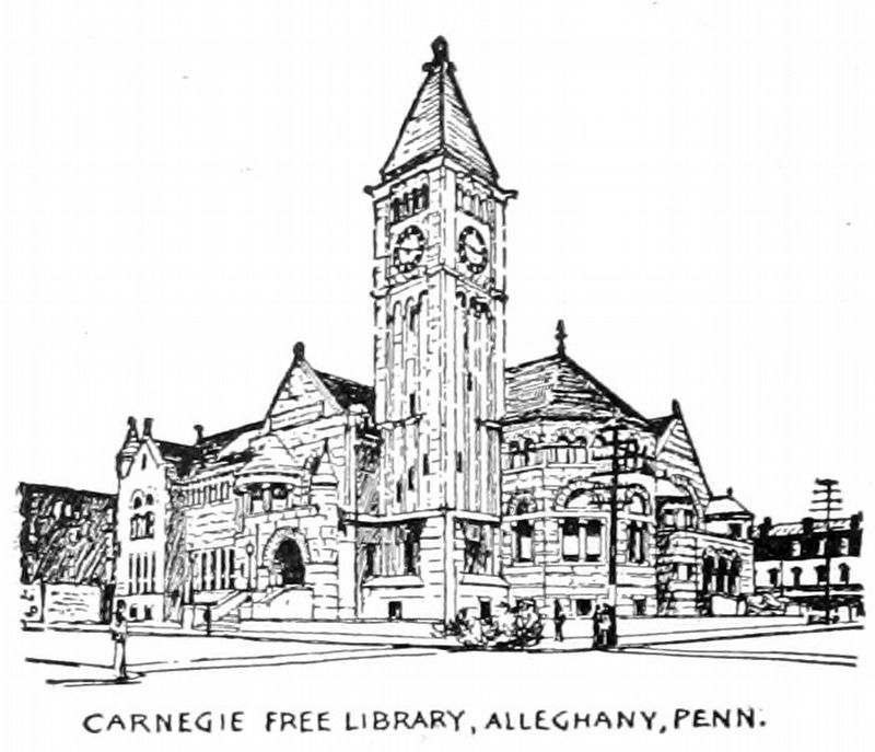 Carnegie Free Library,<br>Alleghany, Penn. image. Click for full size.