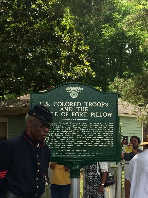 Descendant of Fort Pillow Massacre Survivor image. Click for full size.