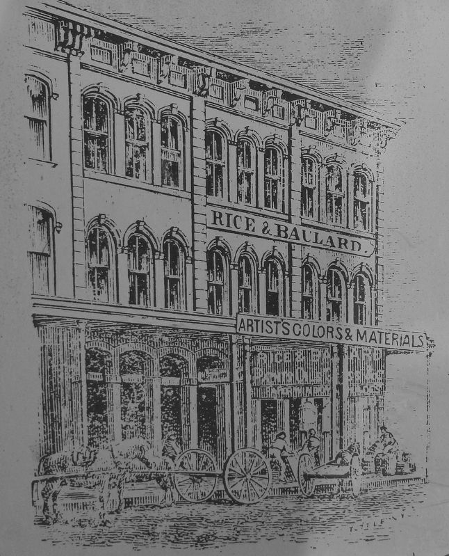 Rice, Baulard & Company Building Marker (<i>side 2 detail: Rice, Baulard & Company</i>). Click for full size. Rice, Baulard & Company Building Marker (<i>side 2 detail: Rice, Baulard & Company</i>) image. Click for full size.