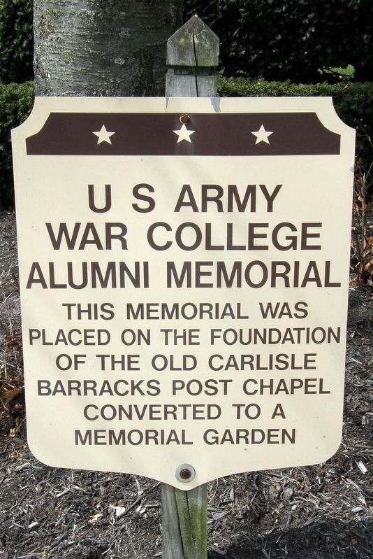 U S Army War College Alumni Memorial Marker. Click for full size. U S Army War College Alumni Memorial Marker image. Click for full size.