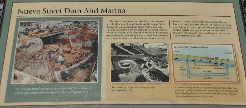 Nueva Street Dam and Marina Marker. Click for full size. Nueva Street Dam and Marina Marker image. Click for full size.