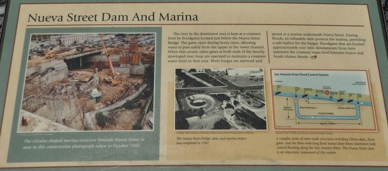 Nueva Street Dam and Marina Marker image. Click for full size.