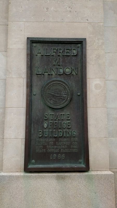 Alfred M. Landon State Office Building Marker image. Click for full size.