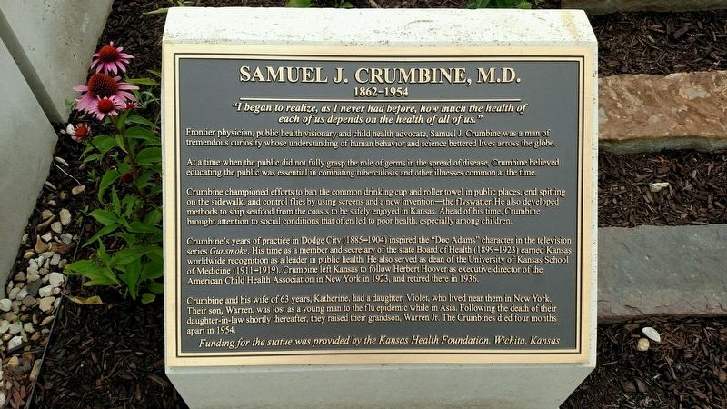 Samuel J. Crumbine, MD Marker image. Click for full size.