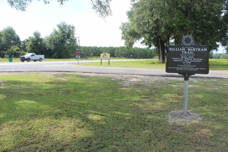 William Bartram Trail Marker looking north toward entrance of Easton Newberry Sports Complex image. Click for full size.