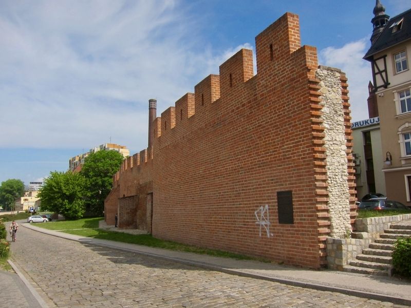 Mury Obronne Miasta Opola / Defensive Walls of the City of Opole Marker - Wide View image. Click for full size.