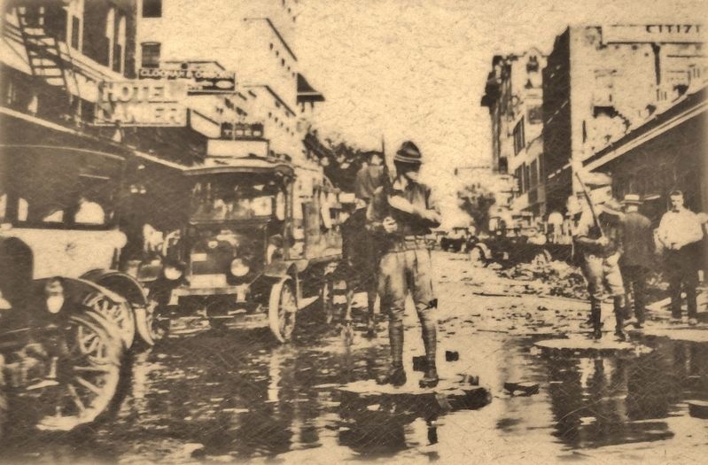 Marker detail: Flood of September 9-10, 1921 image. Click for full size.