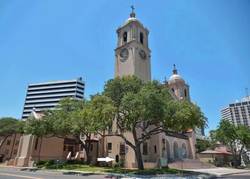 Corpus Christi Cathedral (<i>southeast corner view; marker visible near center</i>) image. Click for full size.