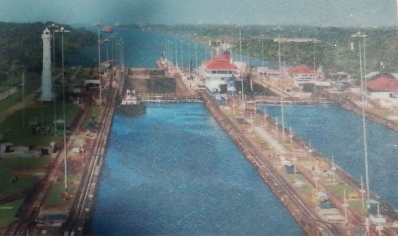 Marker detail: Panama Canal image. Click for full size.