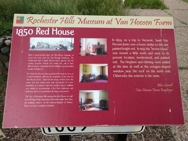 1850 Red House Marker image. Click for full size.
