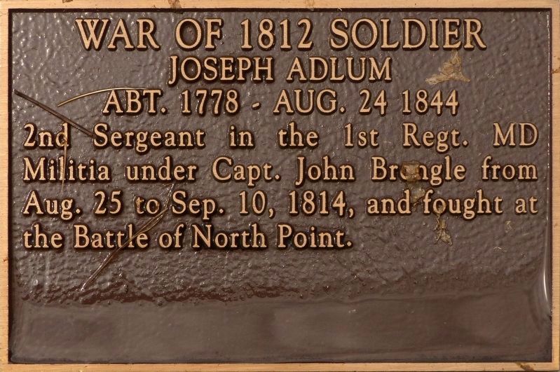 War of 1812 Soldier Marker image. Click for full size.