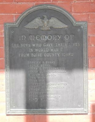 World War II Memorial Marker. Click for full size. World War II Memorial Marker image. Click for full size.