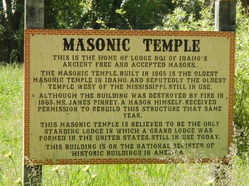Masonic Temple Marker image. Click for full size.