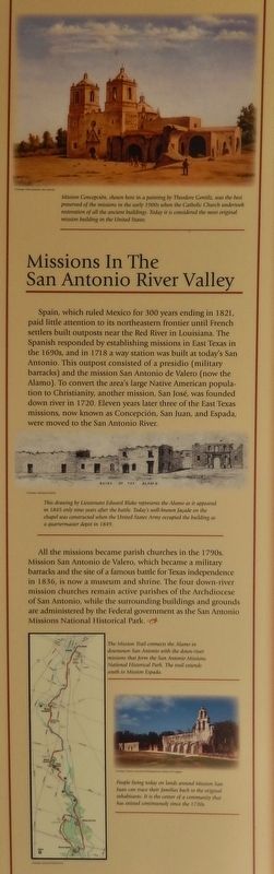 Missions in the San Antonio River Valley Marker image. Click for full size.