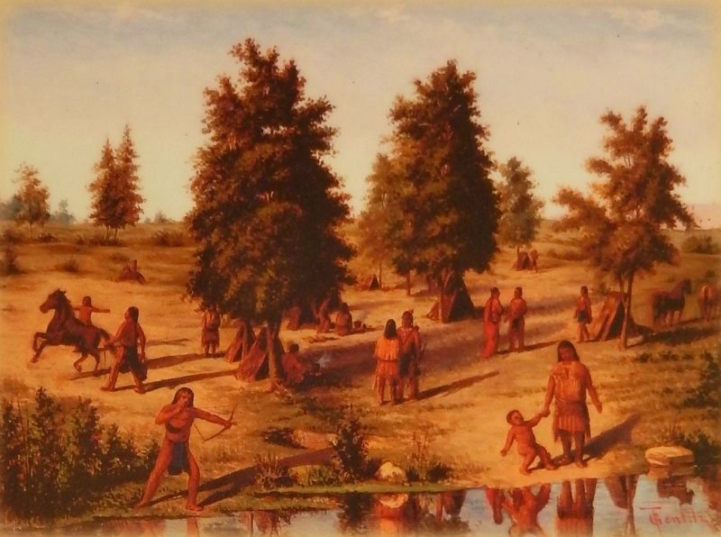 Marker detail: "Camp of the Lipan" image. Click for full size.