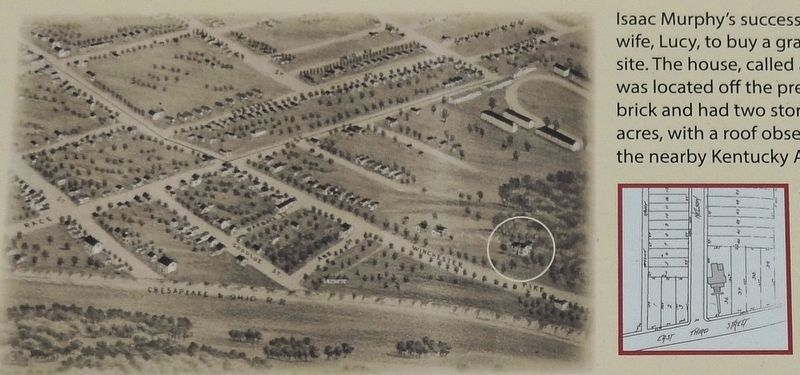 Marker detail: 1888 view of Lexington image. Click for full size.