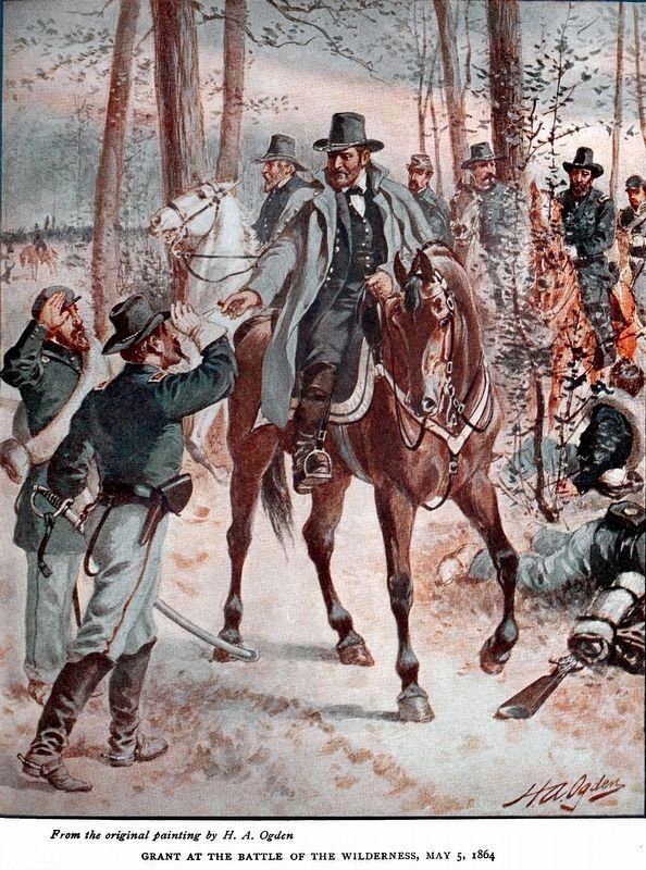 Grant at the Battle of the Wilderness, May 5, 1864 image. Click for full size.