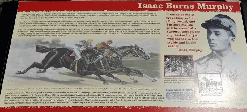 Isaac Burns Murphy Marker image. Click for full size.