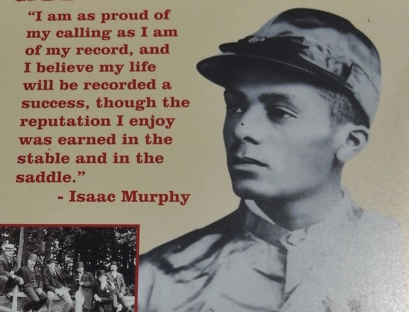 Marker detail: Isaac Burns Murphy image. Click for full size.