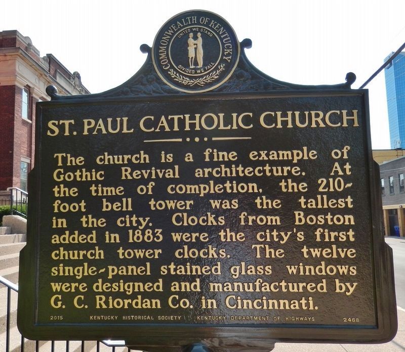 St. Paul Catholic Church Marker (<i>side two</i>). Click for full size. St. Paul Catholic Church Marker (<i>side two</i>) image. Click for full size.