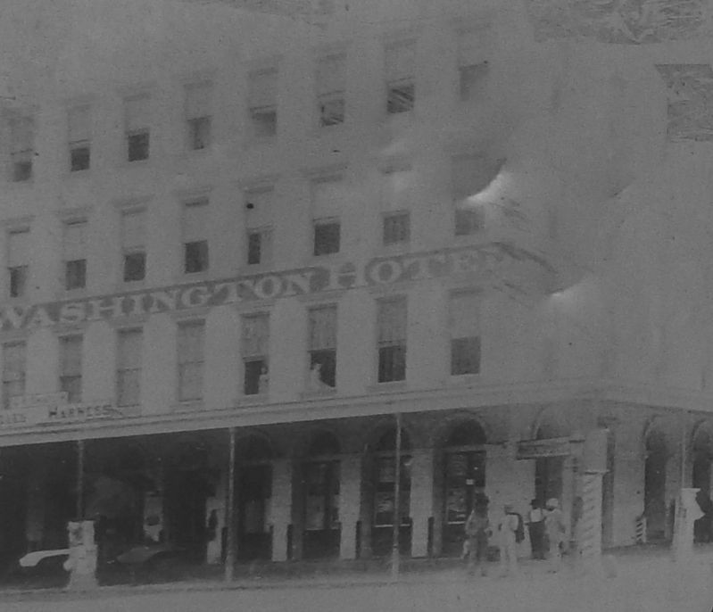 Marker detail: Washington Hotel Photo (<i>side 2, close-up</i>). Click for full size. Marker detail: Washington Hotel Photo (<i>side 2, close-up</i>) image. Click for full size.