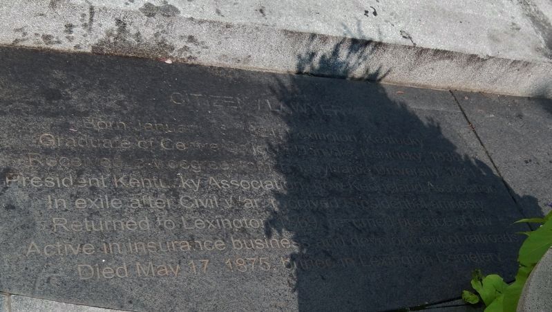Marker detail: Citizen Lawyer tablet. Click for full size. Marker detail: Citizen Lawyer tablet image. Click for full size.