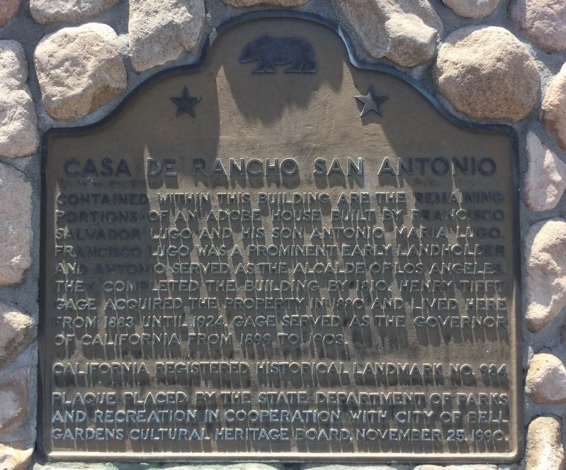 Casa de Rancho San Antonio Marker image. Click for full size.