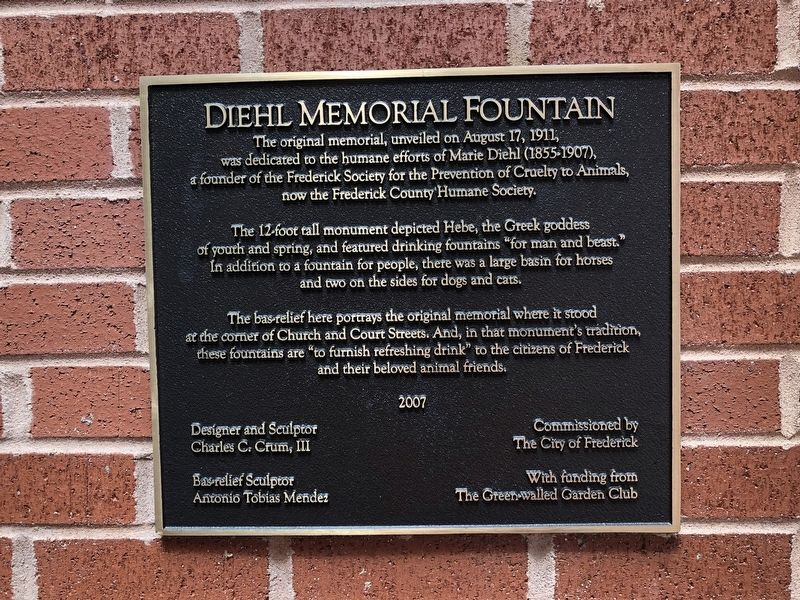 Diehl Memorial Fountain Marker image. Click for full size.