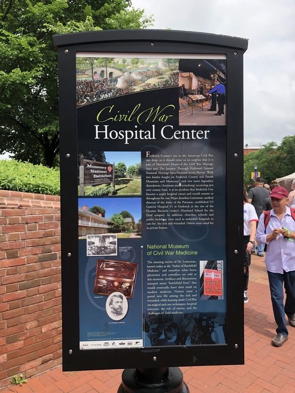 Civil War Hospital Center Marker image. Click for full size.
