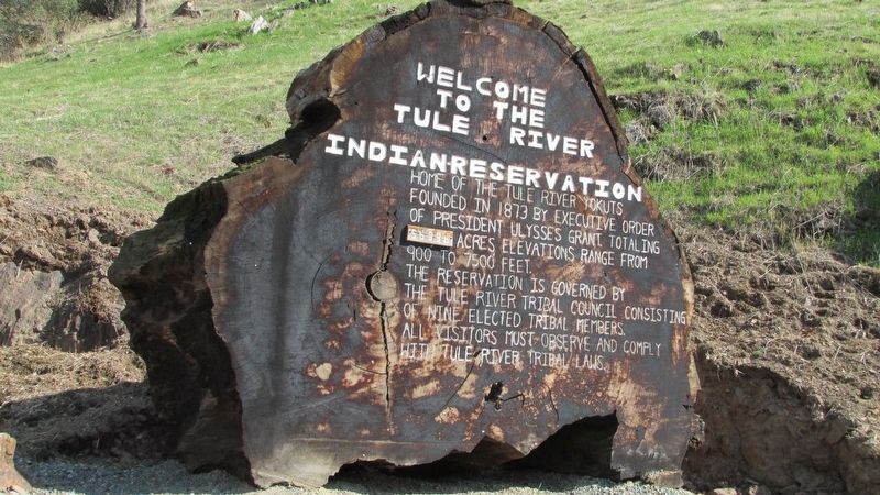 Welcome to the Tule River Indian-Reservation Marker image. Click for full size.