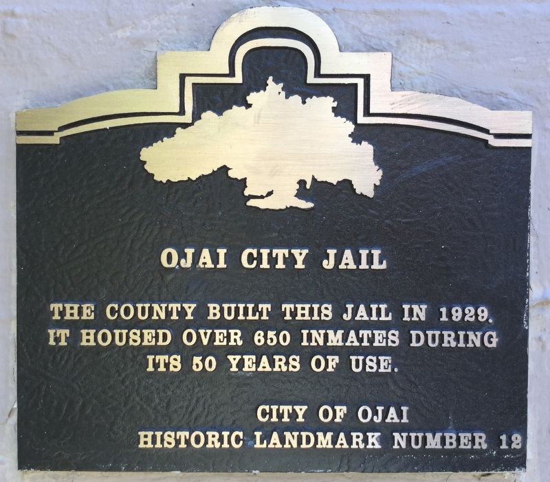 Ojai City Jail Marker image. Click for full size.