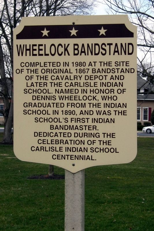 Wheelock Bandstand Marker image. Click for full size.