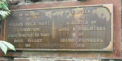 Wilson Price Hunt Expedition Marker image. Click for full size.