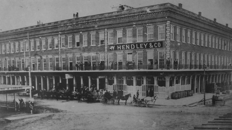 Marker (<i>side two</i>) detail: Historic Photo of Hendley Row image. Click for full size.