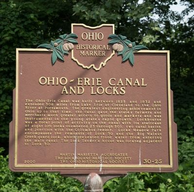 Ohio-Erie Canal and Locks Side of Marker image. Click for full size.