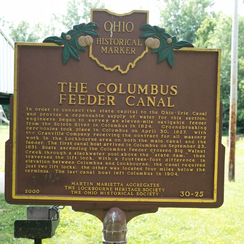 The Columbus Feeder Canal Side of Marker image. Click for full size.