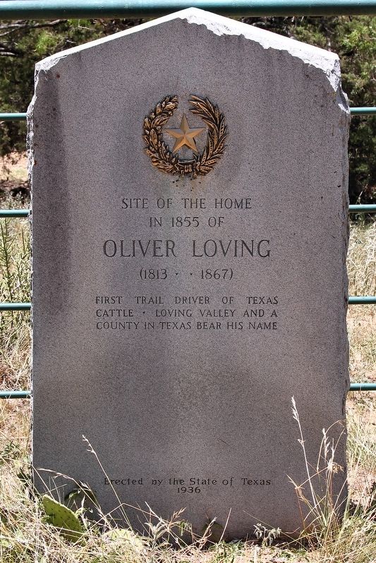 Site of the Home in 1855 of Oliver Loving Marker image. Click for full size.