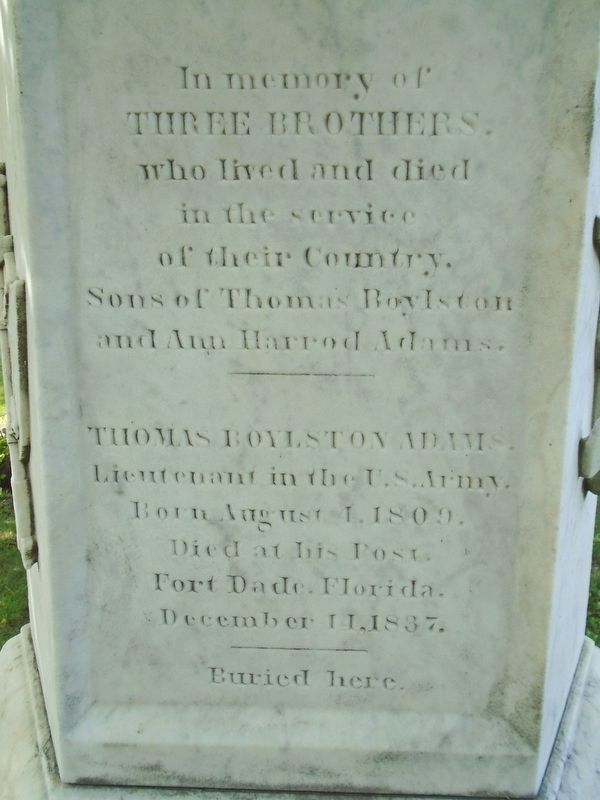 Three Adams Brothers Marker image. Click for full size.