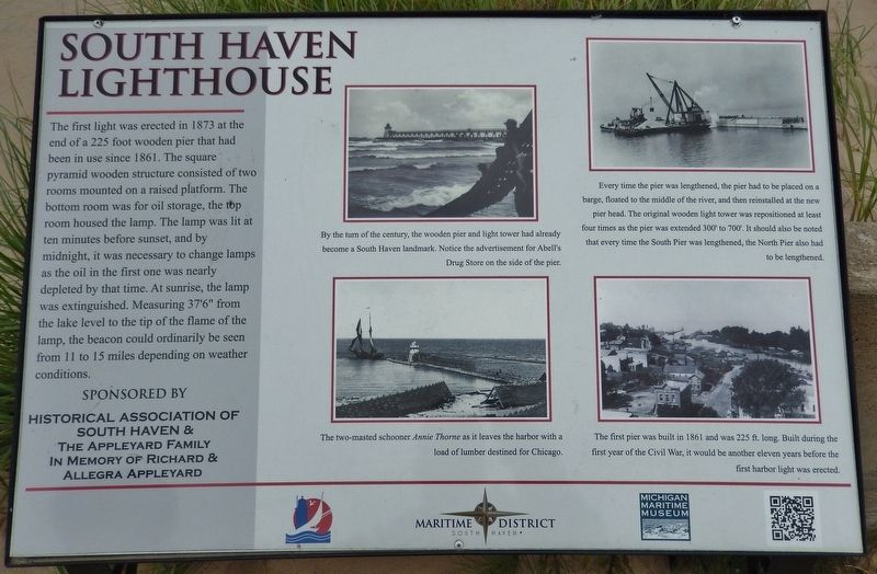 South Haven Lighthouse Marker image. Click for full size.