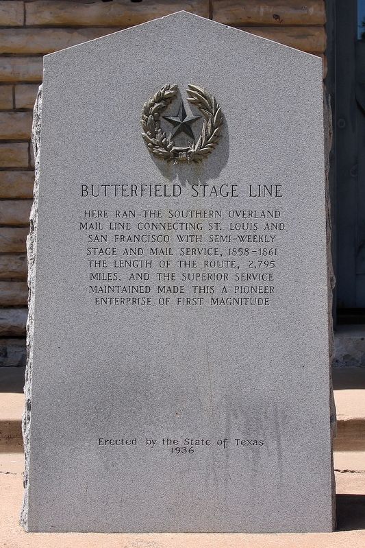Butterfield Stage Line Marker image. Click for full size.