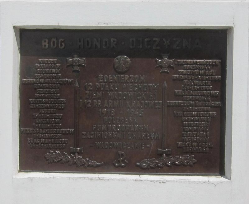 Wadowice 12th Infantry Regiment War Memorial image. Click for full size.